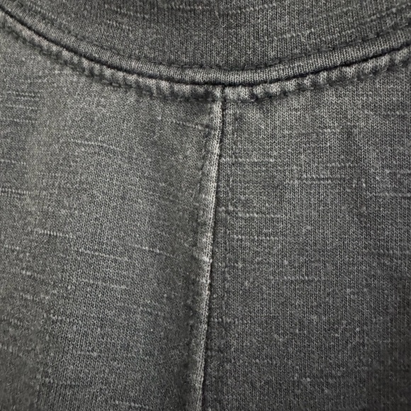 💚KNOX ROSE Gray/ Green Long Sleeve Twisted Front Swearshirt - Picture 4 of 7